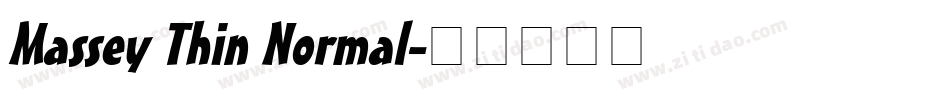 Massey Thin Normal字体转换